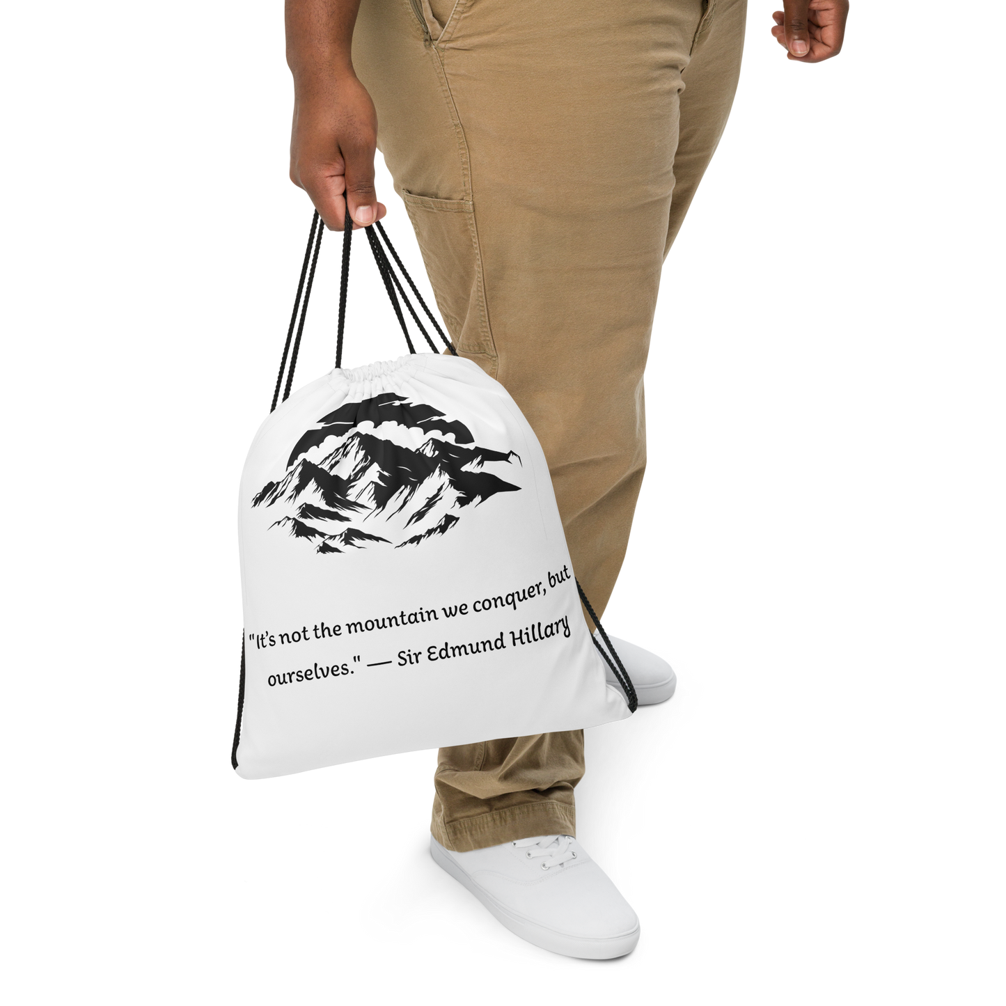Makalu quotes drawstring bag